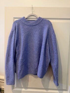 Zara Lilac Textured Crewneck Sweater - Women